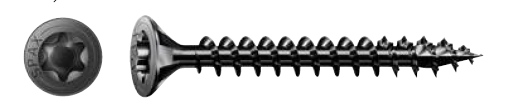 Spax Torx 3,0 zwart Voldraad